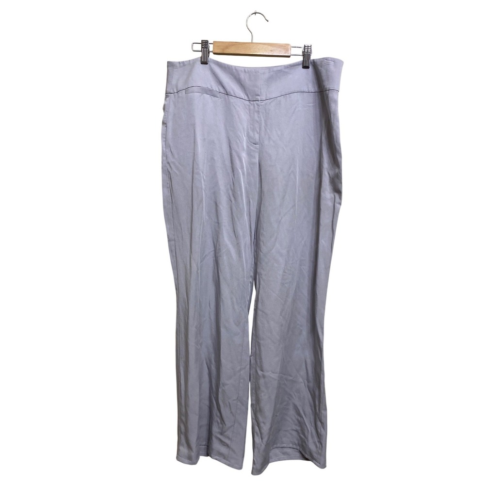 Eileen Fisher Womens Gray Straight Leg Dress Pants Trousers Size 10